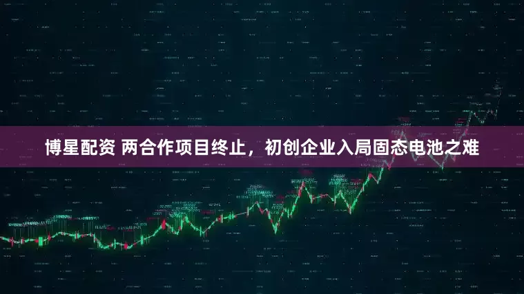 博星配资 两合作项目终止，初创企业入局固态电池之难